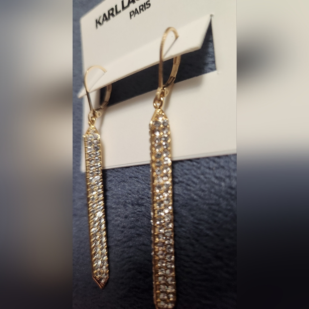 KARL LAGERFELT DROP EARRINGS - Picture 6 of 8